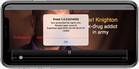 Play video in Xvast for iOS