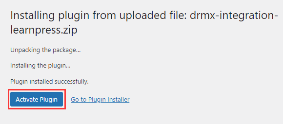 Activate LearnPress Plugin