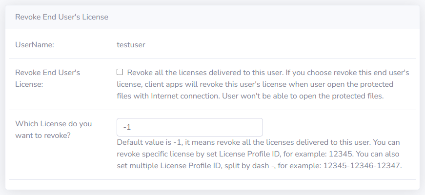 Revoke Licenses