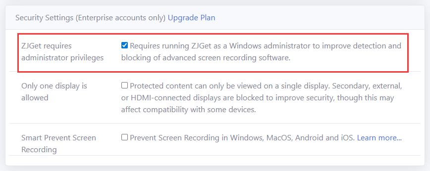 Run ZJGet as Administrator (Enhanced Screen Recording Detection)
